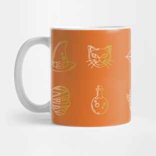 Trick or Treat Halloween Symbols Icons Mug